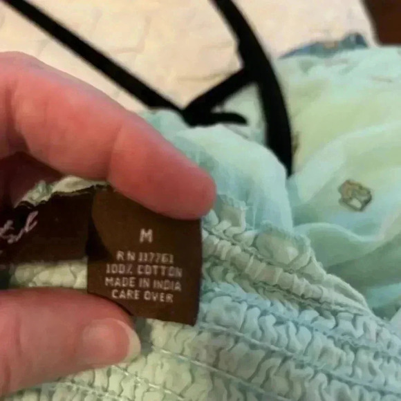 Teal and Aqua Boho Summer  Dress Size M - Picture 6 of 7